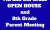 7th and 8th Grade Open House and 8th Grade Parent Meeting